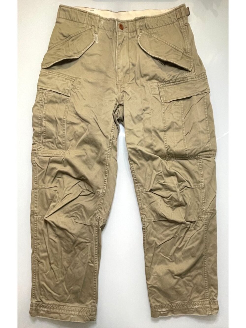 Vintage Polo Ralph Lauren Cargo Pants Military Beige 31x30 Paratrooper Utility